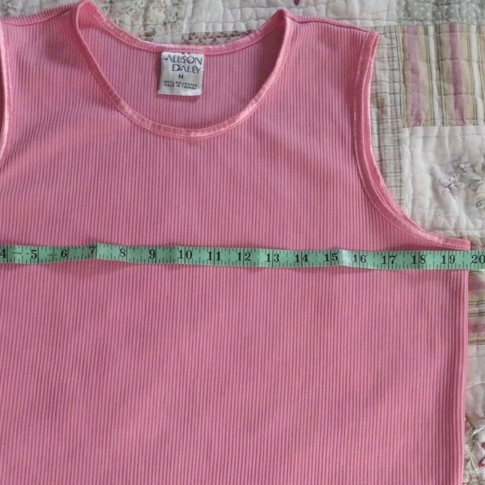 Allison Daley Pink Ribbed Tank Top - Picture 4 of 6